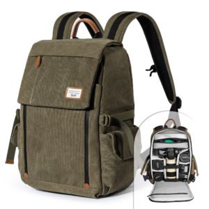 Best Camera Bags for Backpacking - Zecti Waterproof Canvas Camera Backpack
