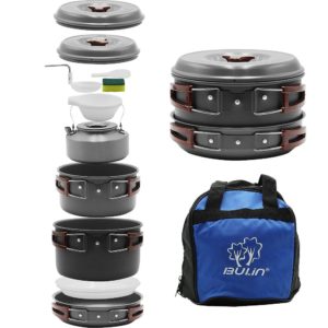 Best Mess Kits for Backpacking - Bulin 13 Piece