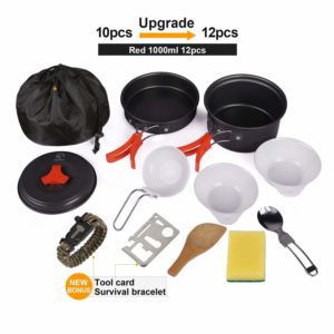 Best Mess Kits for Backpacking - Redcamp 12 Piece