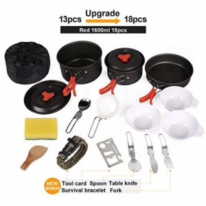 Best Mess Kits for Backpacking - Redcamp 18 Piece